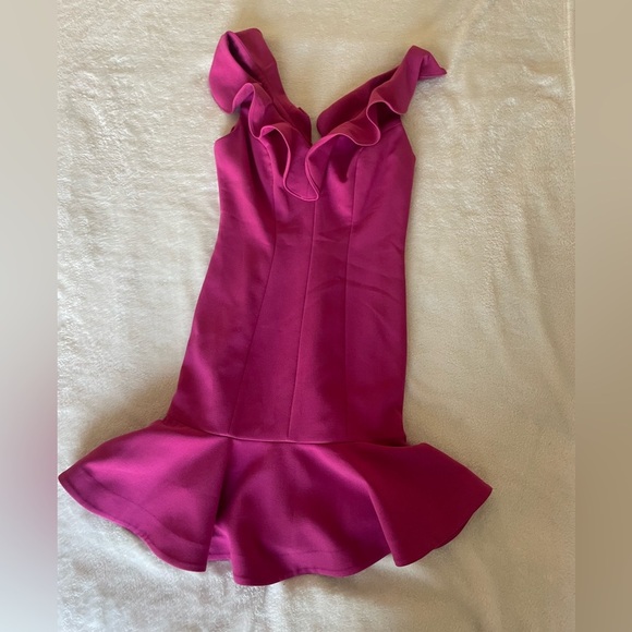 Likely Fuchsia Ruffle Mini Dress - Picture 3 of 10